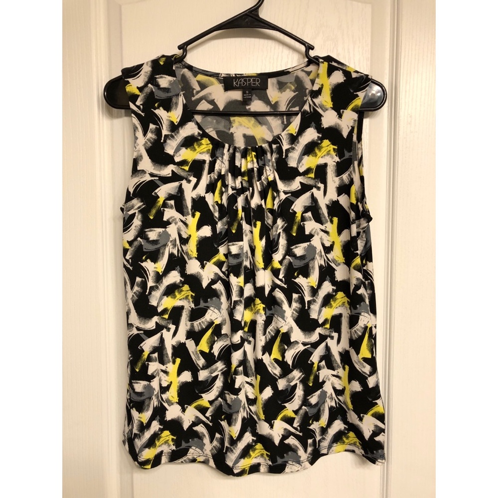 Yellow/ B&W Blouse